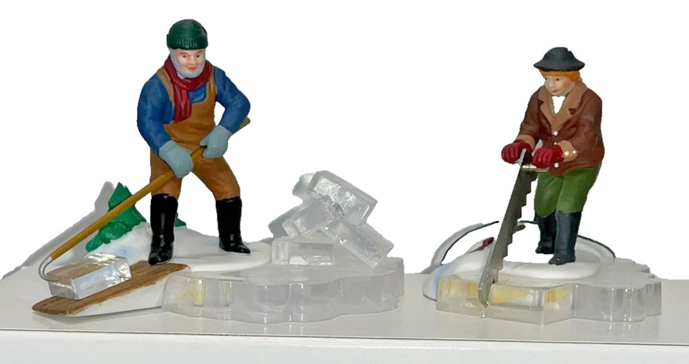 Dept 56 Heritage Village Blue Star Ice Harvesters Set of 2 #5650-2